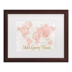 Trademark Fine Art World She's Going Places Framed Wall Art