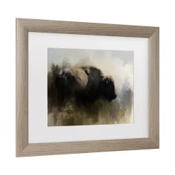 Trademark Fine Art Abstract American Bison Framed Wall Art -Kohl's Sales 5961761 ALT2