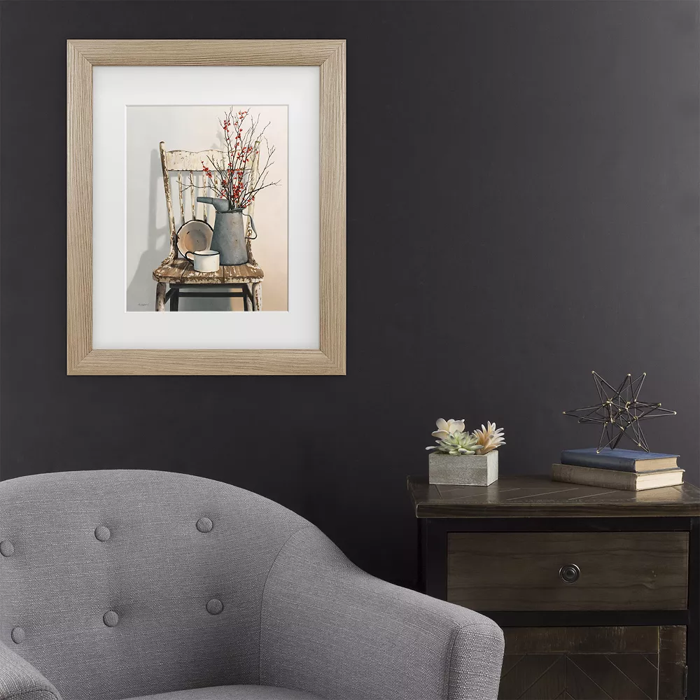 Trademark Fine Art Watering Can On Chair Framed Wall Art 2 Trademark Fine Art Watering Can On Chair Framed Wall Art - Image 2