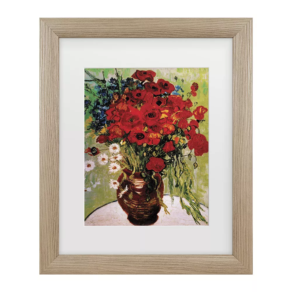 Trademark Fine Art Vincent Van Gogh Daisies & Poppies Framed Wall Art 1 Trademark Fine Art Vincent Van Gogh Daisies & Poppies Framed Wall Art