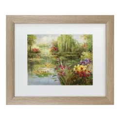 Trademark Fine Art Water Lilies Framed Wall Art