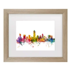 Trademark Fine Art Austin Texas Skyline Framed Wall Art