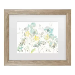 Trademark Fine Art Aqua Roses Shadows Framed Wall Art