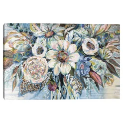 Master Piece Unity Blue Light By Jeanette Vertentes Canvas Print