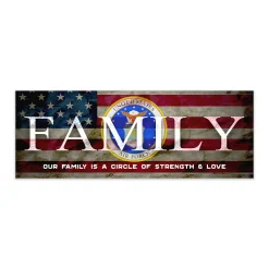 Personal-Prints "FAMILY" US Air Force Wood Block Mount Wall Art