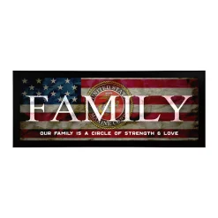 Personal-Prints US Marines "FAMILY" Canvas Framed Wall Art