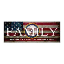 Personal-Prints "FAMILY" US Navy Wood Block Mount Wall Art