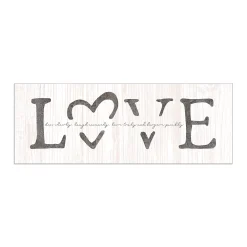 Personal-Prints "LOVE" Romantic Couples Wood Block Mount Wall Art