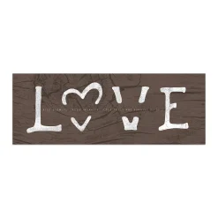 Personal-Prints "LOVE" Romantic Couples Wood Block Mount Wall Art