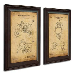 Personal-Prints Dirt Bike Patent 2-piece Framed Wall Art Set