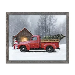 Personal-Prints Season Of Joy Red Truck Framed Wall Art