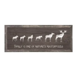 Personal-Prints Moose Family 4 Calves Framed Wall Art