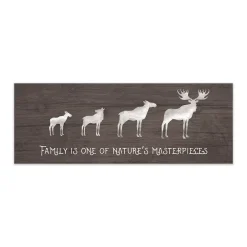 Personal-Prints Moose Family 2 Calves Wood Wall Art