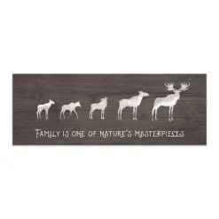 Personal-Prints Moose Family 3 Calves Wood Wall Art