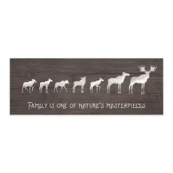 Personal-Prints Moose Family 5 Calves Wood Wall Art