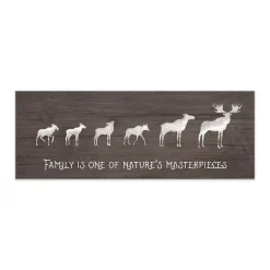 Personal-Prints Moose Family 4 Calves Wood Wall Art