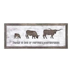 Personal-Prints Longhorn Family 1 Calf Framed Wall Art