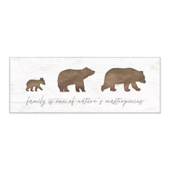 Personal-Prints Bear Family 1 Cub Plaque Wall Art