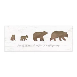Personal-Prints Bear Family 2 Cubs Plaque Wall Art