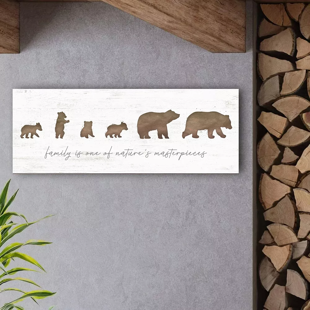 Personal-Prints Bear Family 4 Cubs Plaque Wall Art 2 Personal-Prints Bear Family 4 Cubs Plaque Wall Art - Image 2