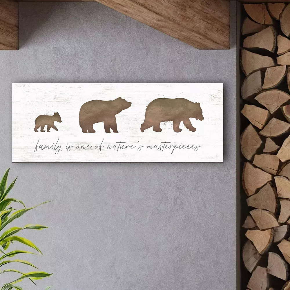 Personal-Prints 1 Cub Bear Family Plaque Wall Art 2 Personal-Prints 1 Cub Bear Family Plaque Wall Art - Image 2