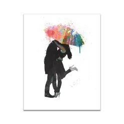 Personal-Prints Kissing In The Rain Wall Art