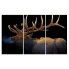 Personal-Prints Winter Elk Triptych Wood Wall Art 3-piece Set