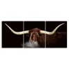 Personal-Prints Winter Longhorn Triptych Wood Wall Art 3-piece Set