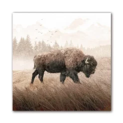 Personal-Prints Lone Buffalo Canvas Wall Art